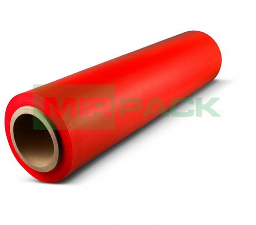 Стрейч пленка упаковочная 500 мм 20 мкм 1,8 красная - Вид 1